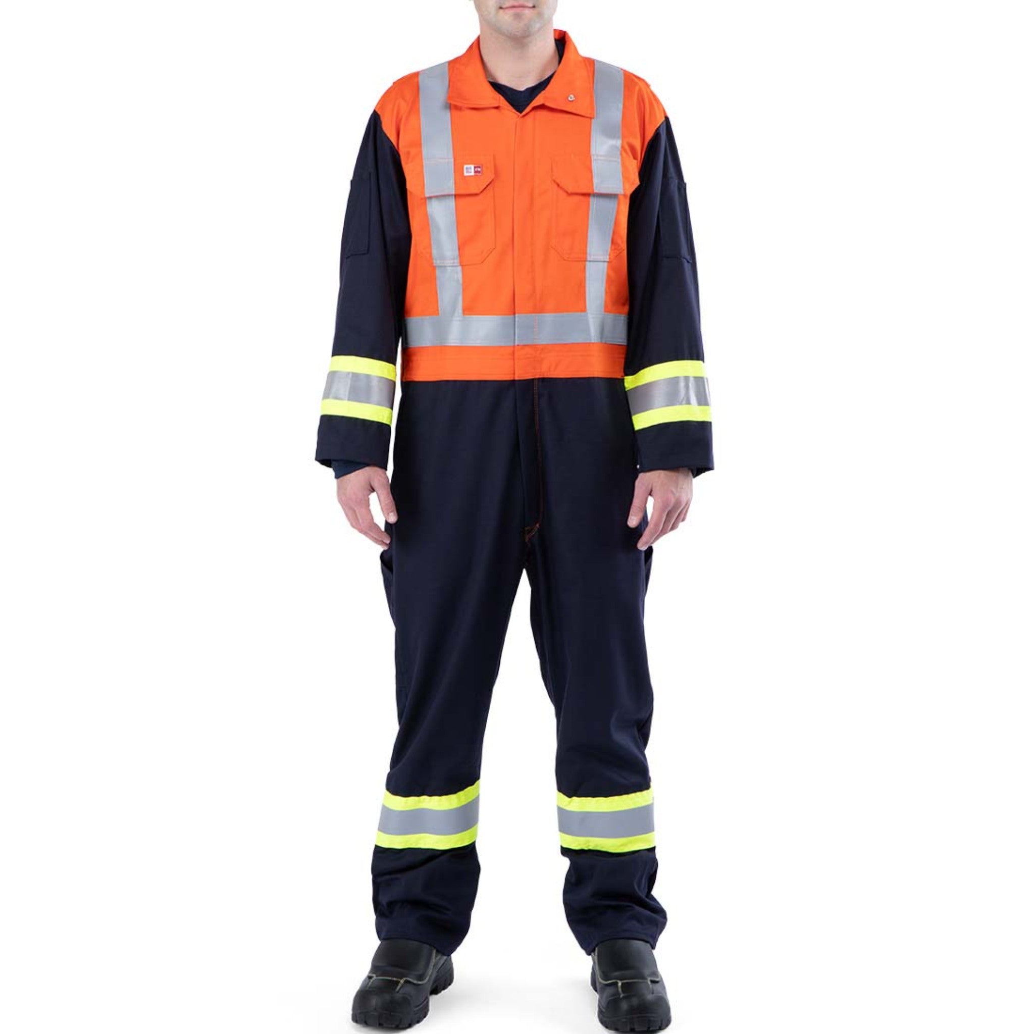 High-Vis Two-Tone Unlined FR Coverall – Big Bill