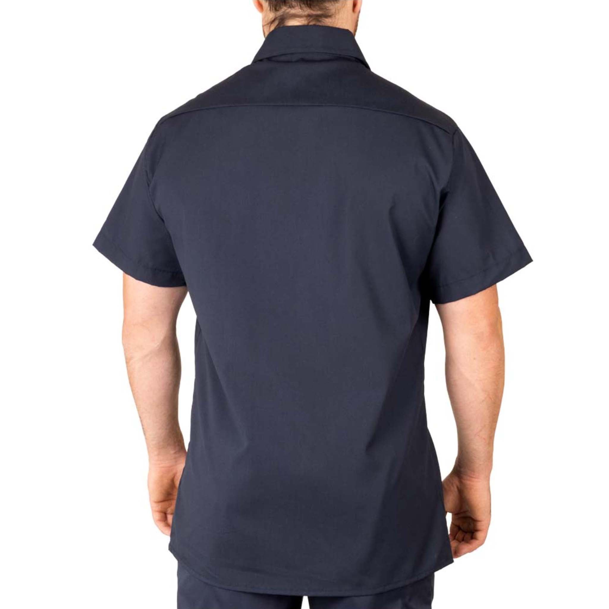 Short Sleeve Pocketless Work Shirt
