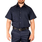 Short Sleeve Pocketless Work Shirt