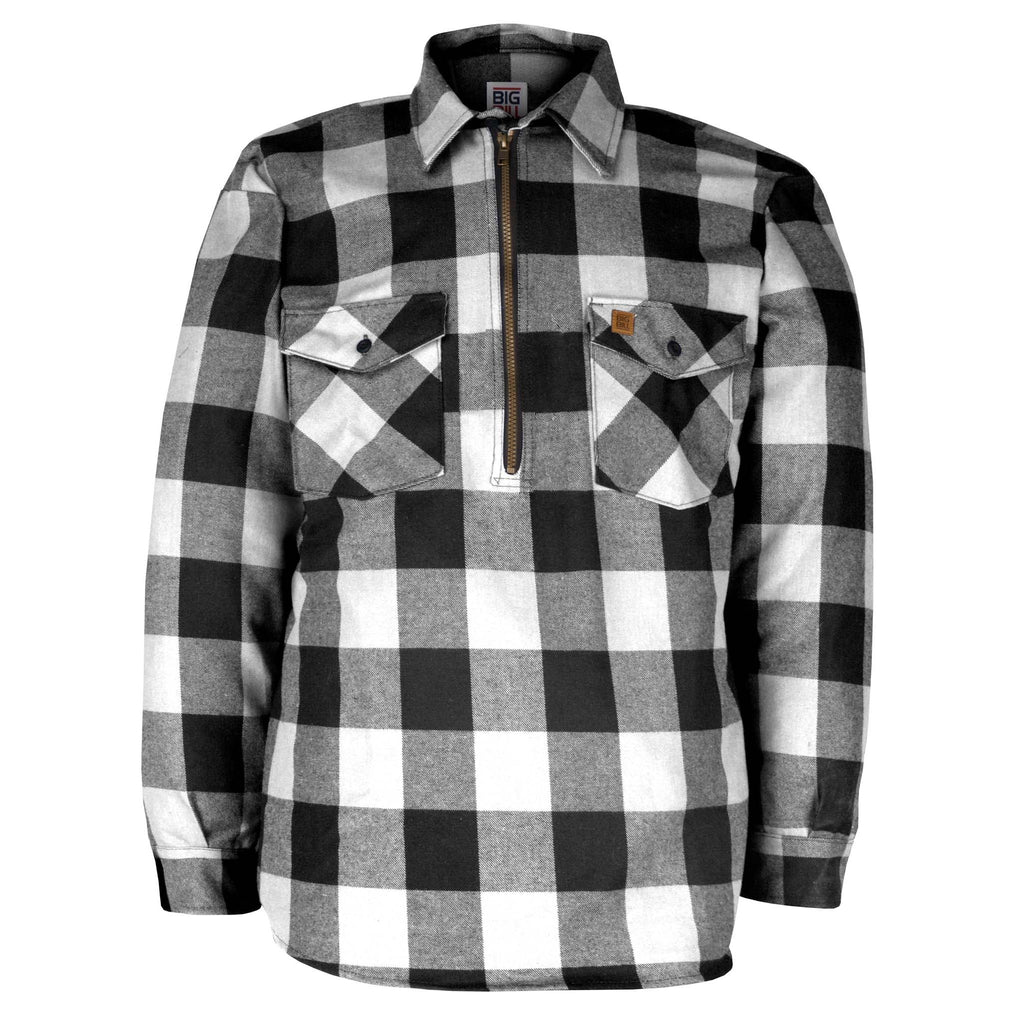 Long-Sleeve Premium Flannel Shirt with Half-Zip