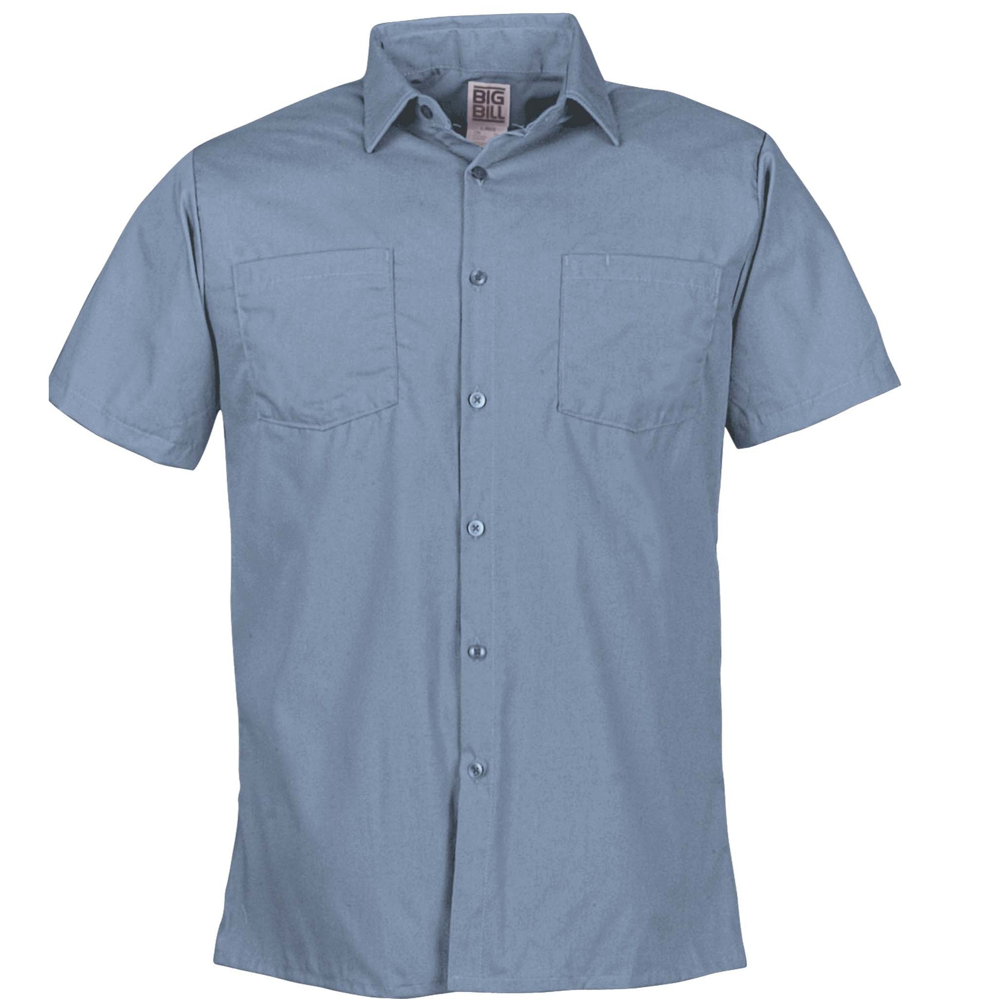 Lightweight Poplin Short-Sleeve Industrial Work Shirt