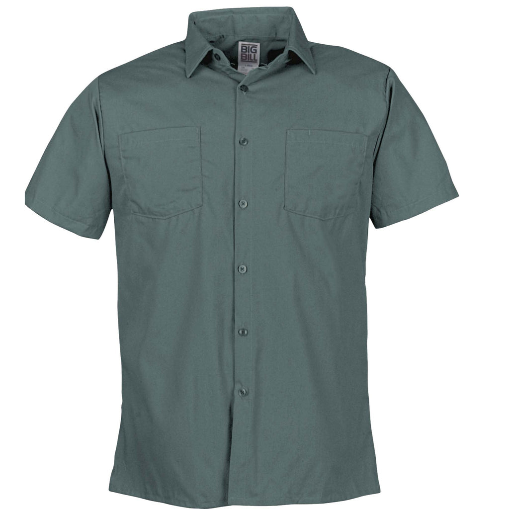Lightweight Poplin Short-Sleeve Industrial Work Shirt