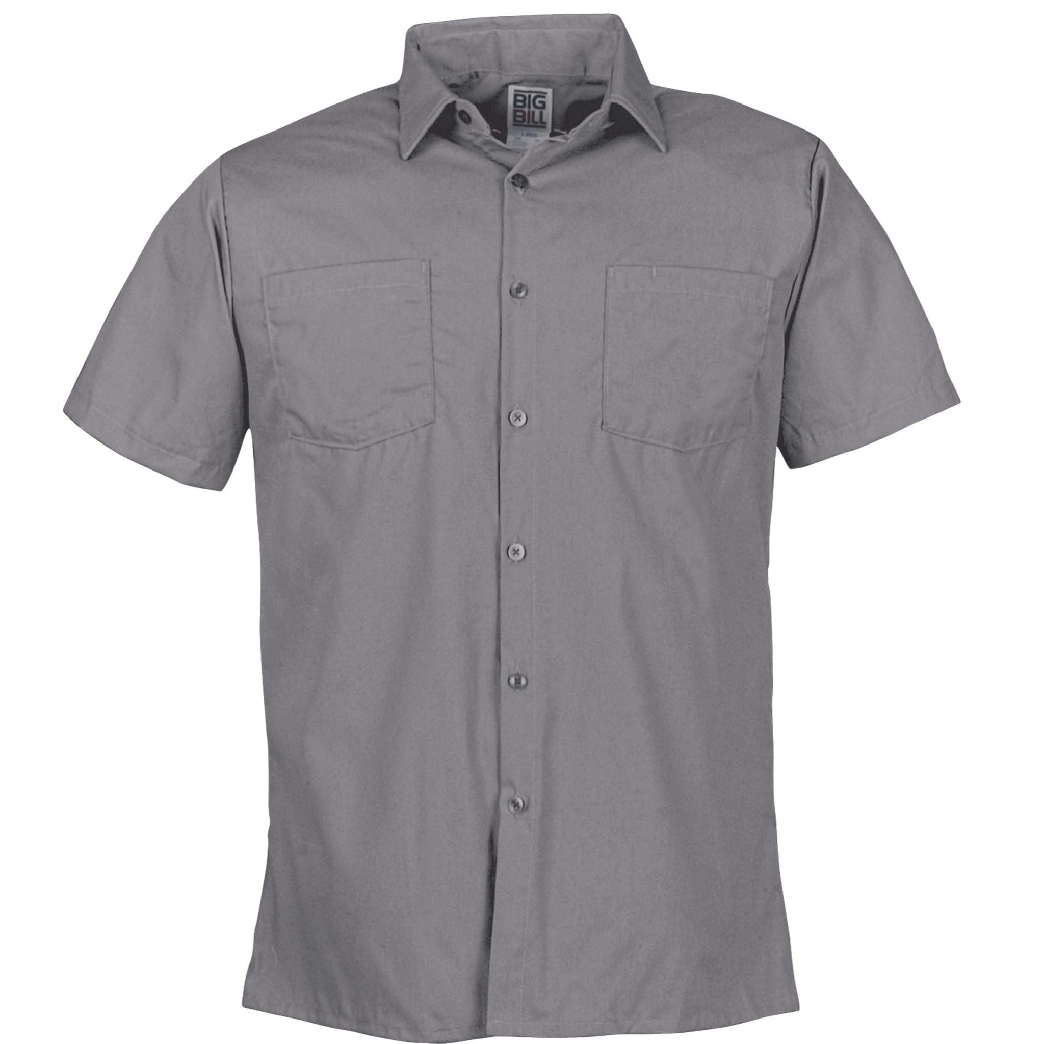 Lightweight Poplin Short-Sleeve Industrial Work Shirt