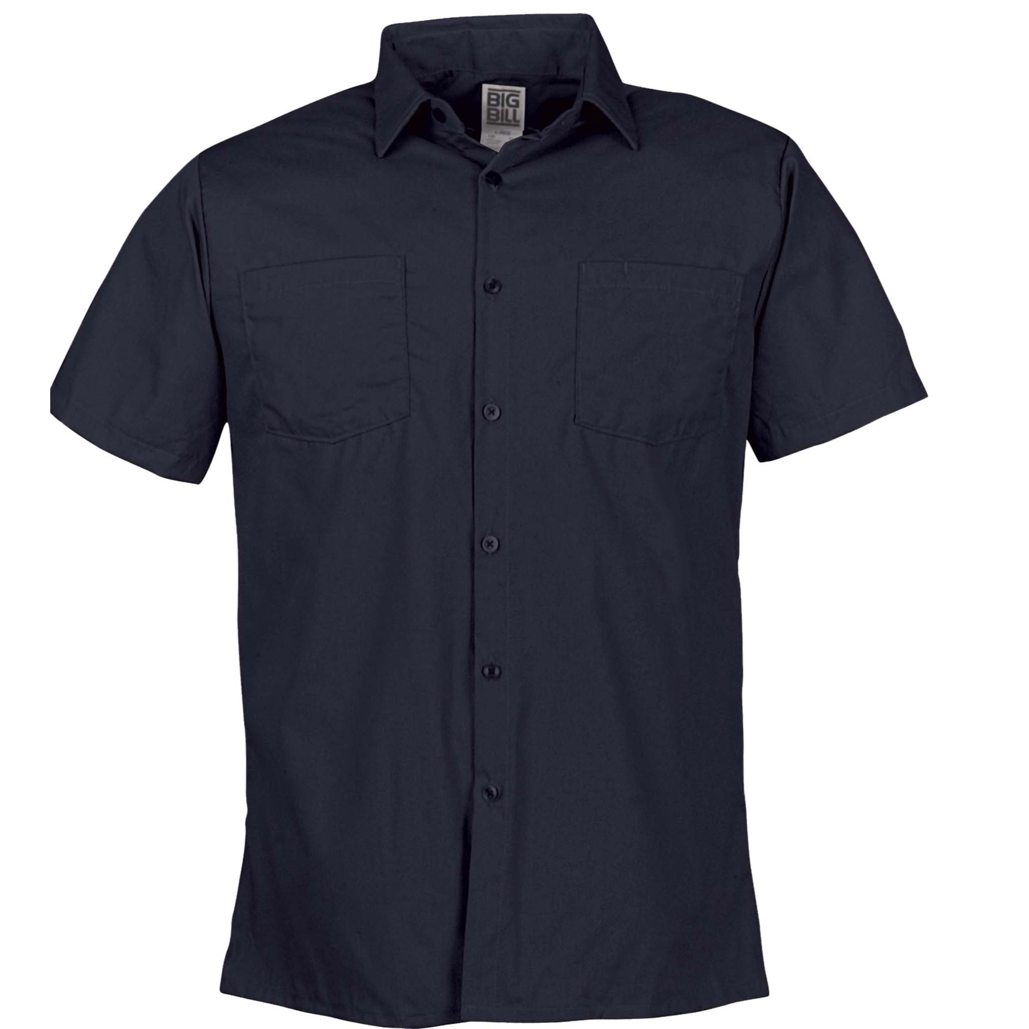 Lightweight Poplin Short-Sleeve Industrial Work Shirt