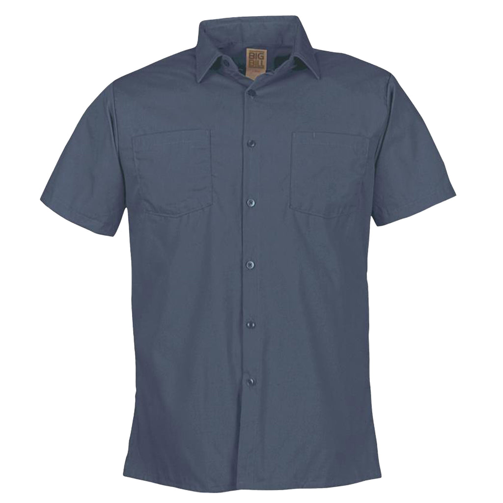 Lightweight Poplin Short-Sleeve Industrial Work Shirt