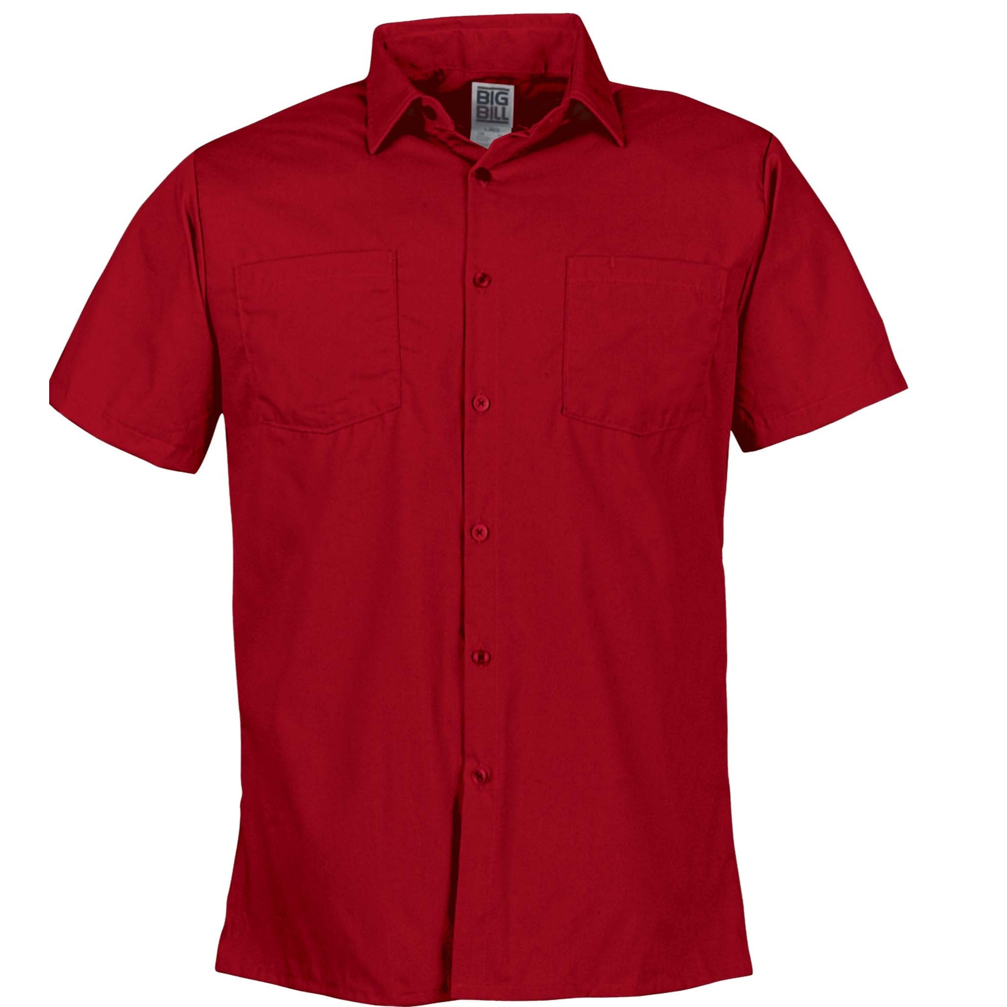 Lightweight Poplin Short-Sleeve Industrial Work Shirt