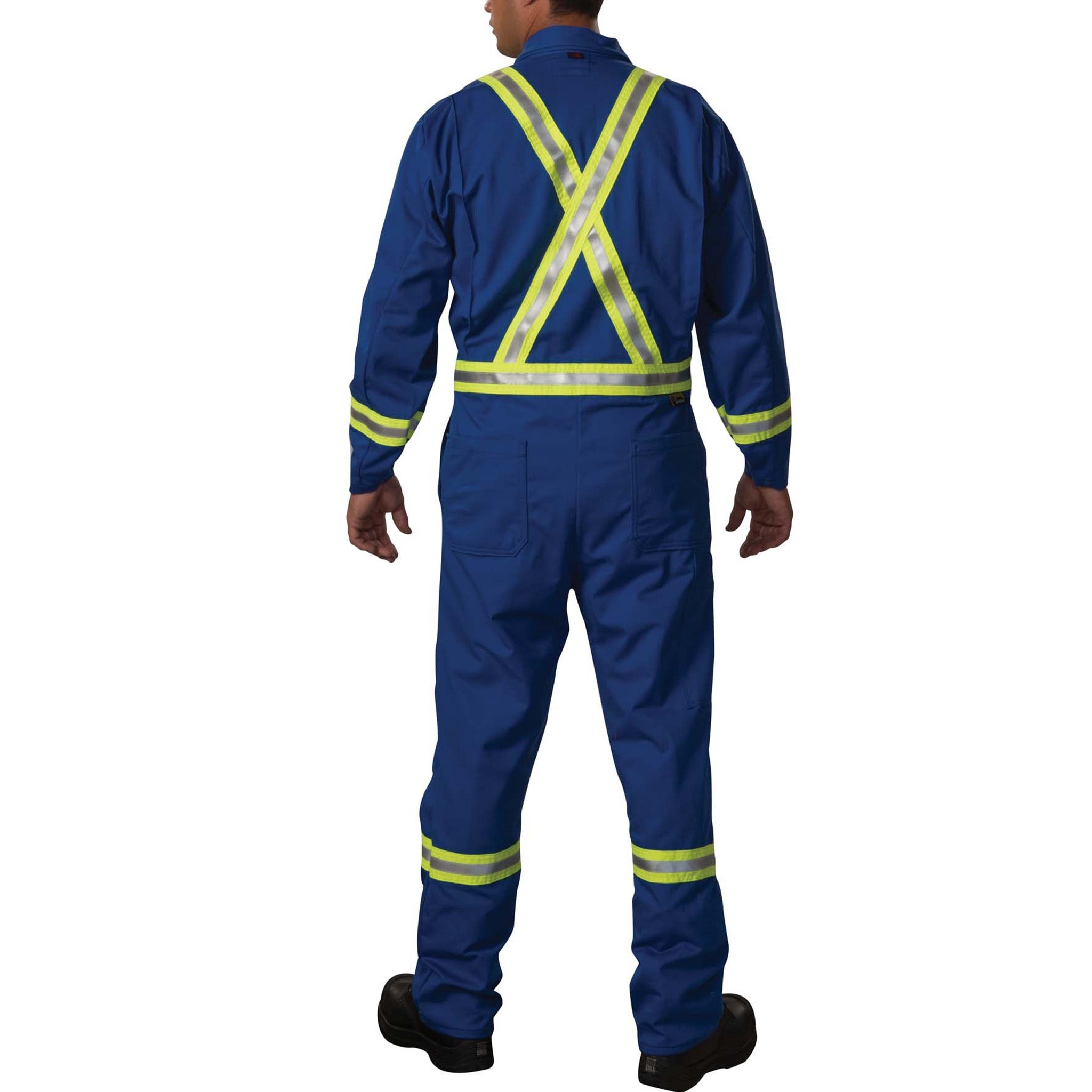 FR Industrial Coverall with Reflective Tape and Leg Zipper