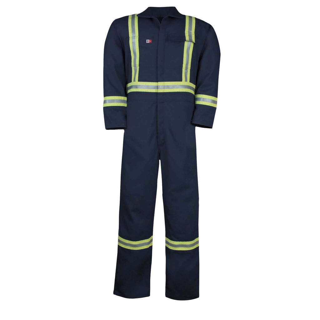 FR Industrial Coverall with Reflective Tape and Leg Zipper