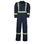 FR Industrial Coverall with Reflective Tape and Leg Zipper