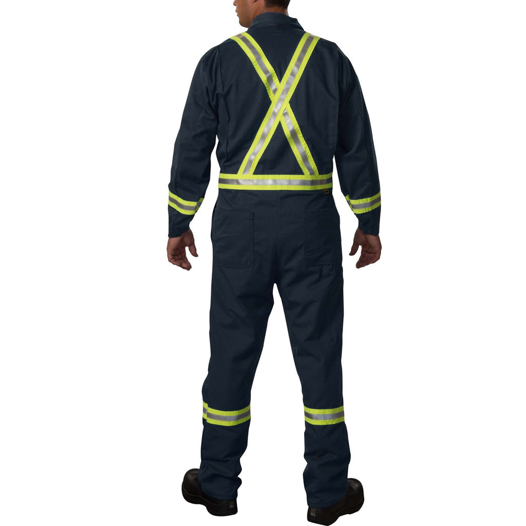 FR Industrial Coverall with Reflective Tape and Leg Zipper