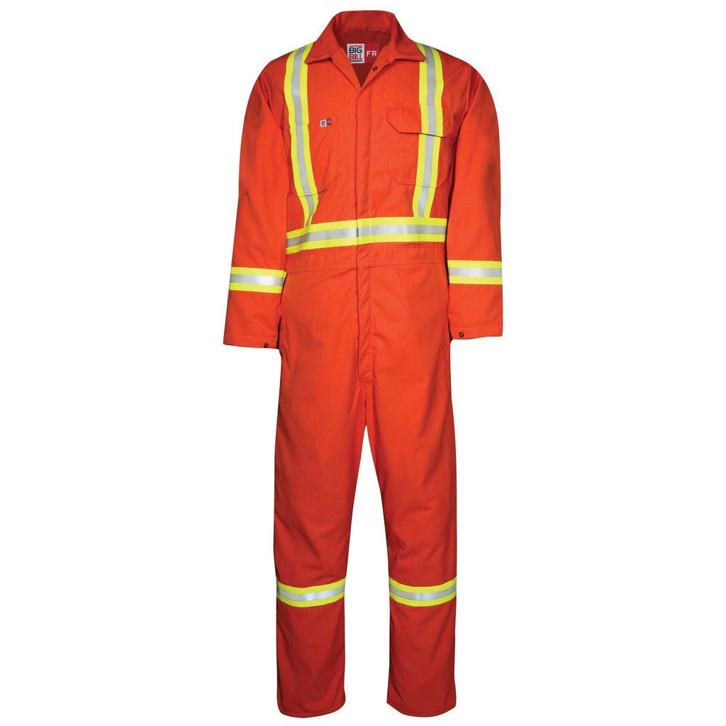 FR Industrial Coverall with Reflective Tape and Leg Zipper