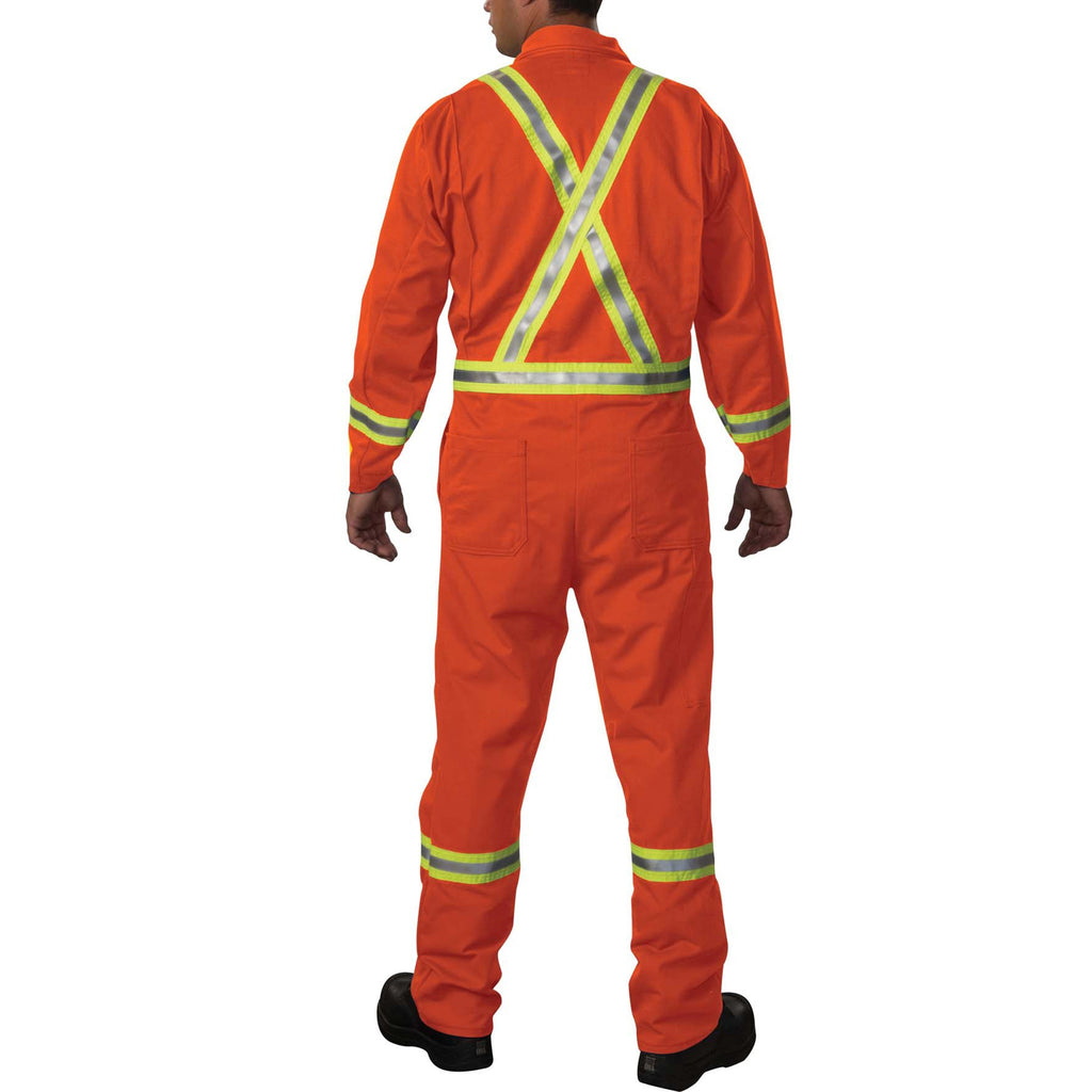 FR Industrial Coverall with Reflective Tape and Leg Zipper