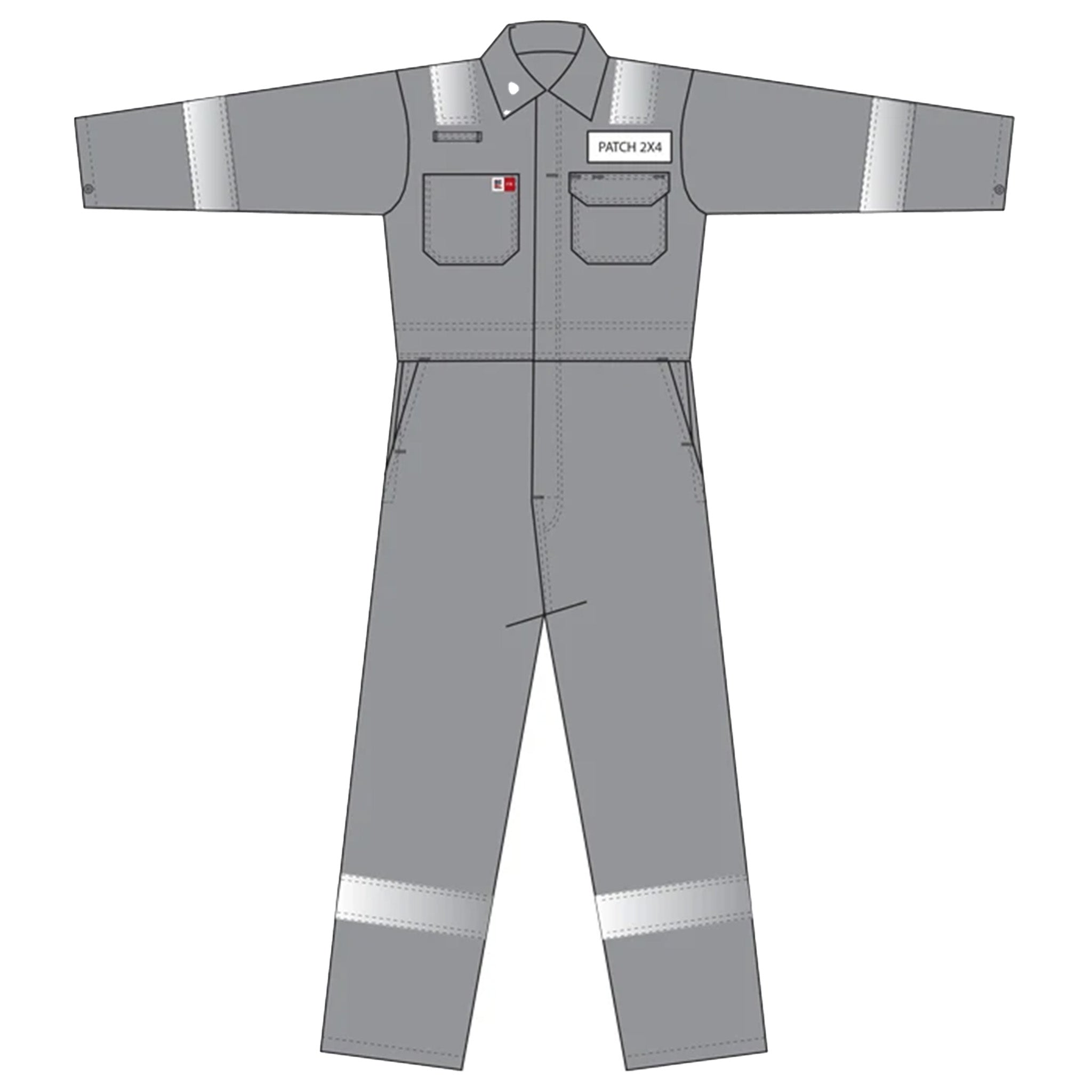 FR Unlined Coverall with Reflective Tape