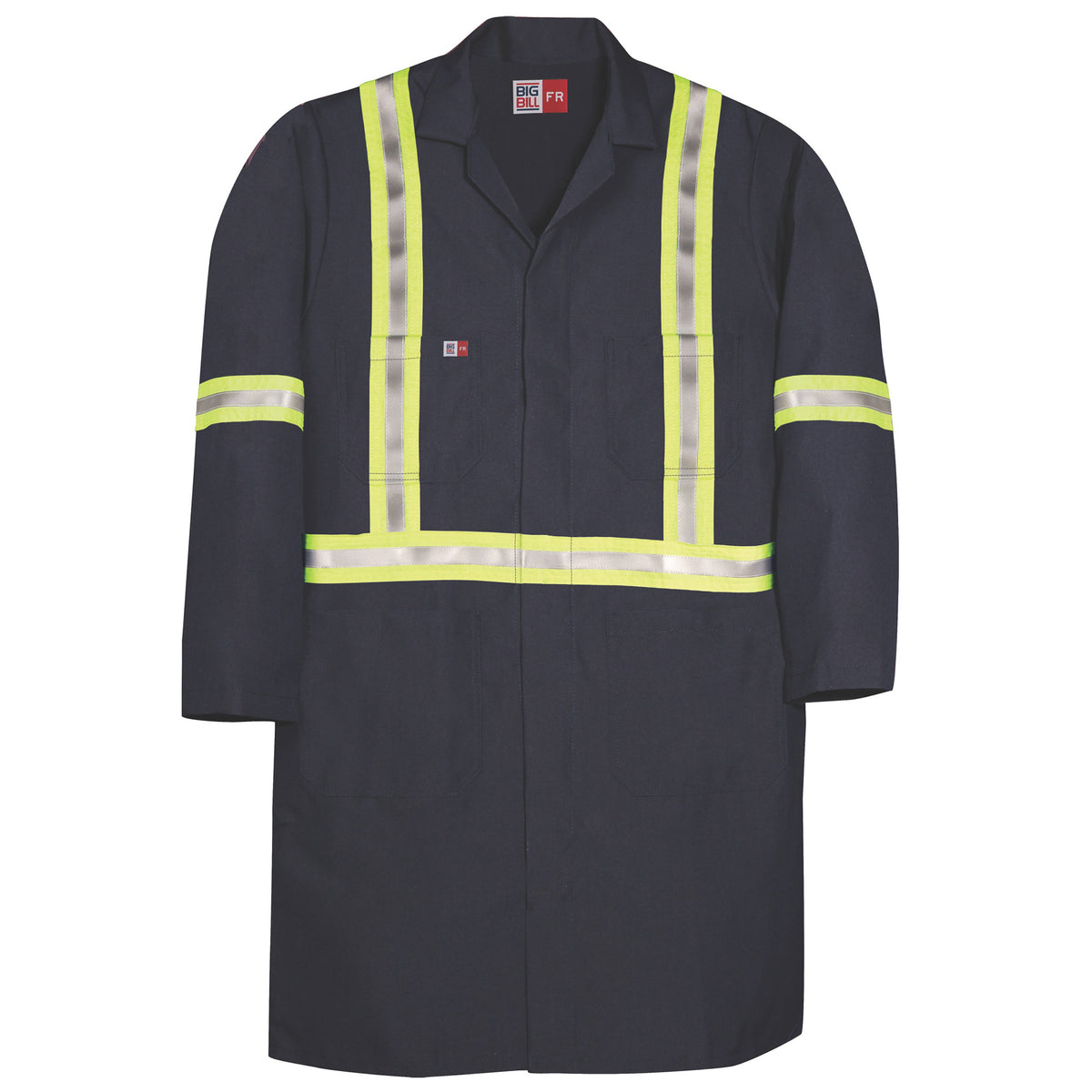 FR Lab Coat with Four Pockets and Reflective Tape