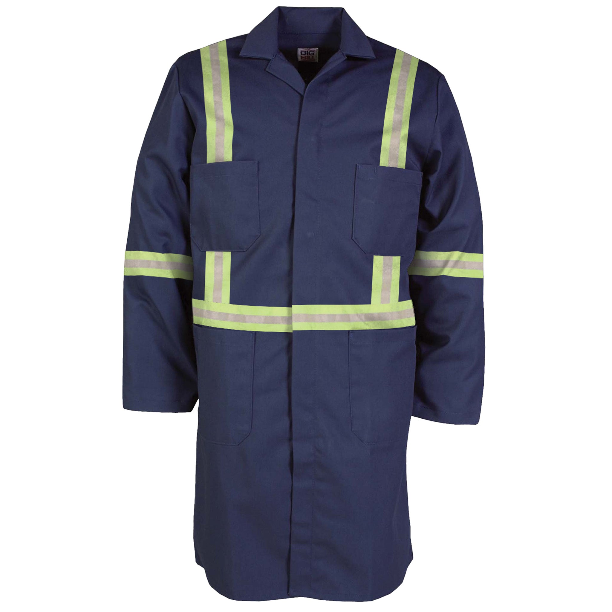 Premium Industrial Lab Coat with Reflective Tape