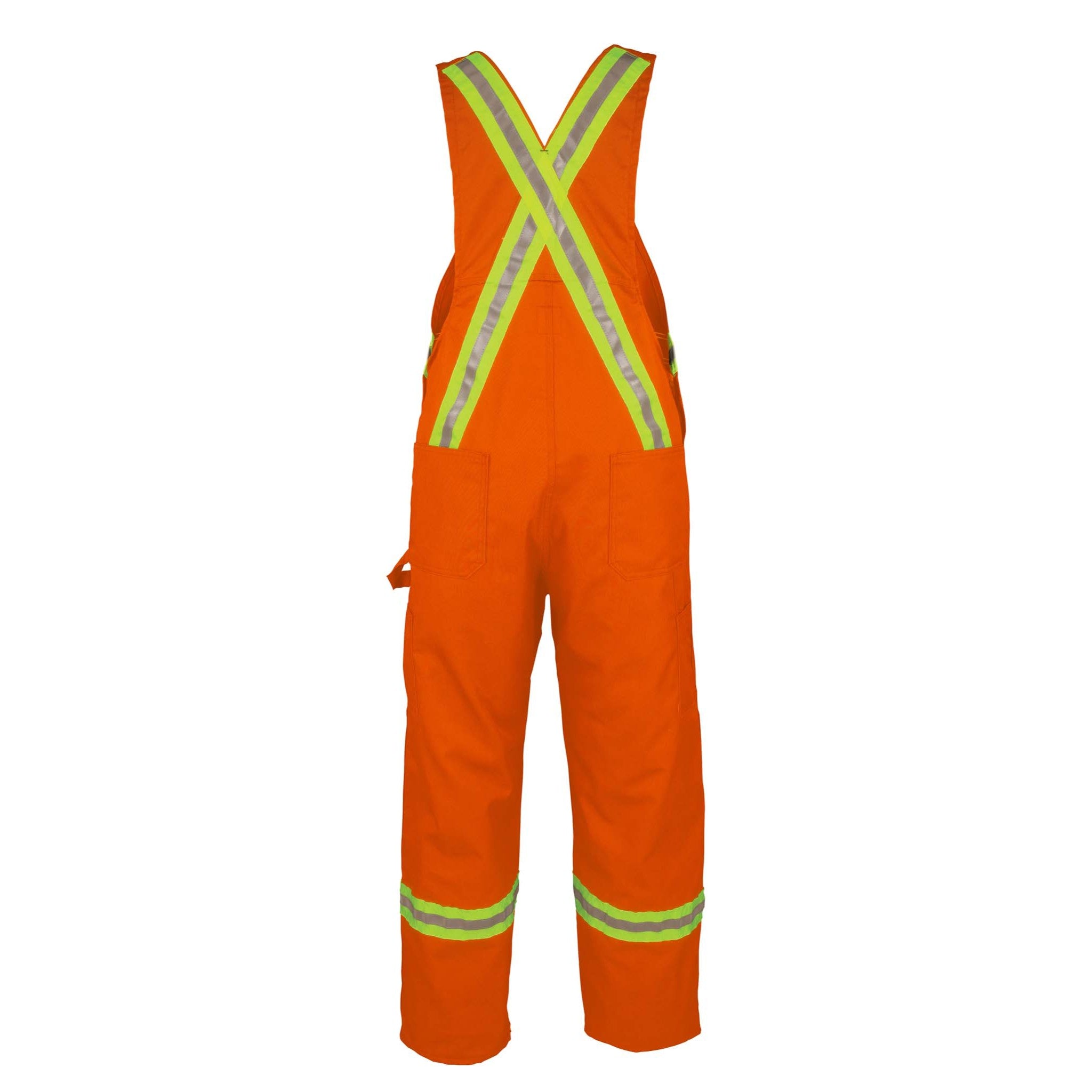 Unlined Industrial Bib Overall with Reflective Material