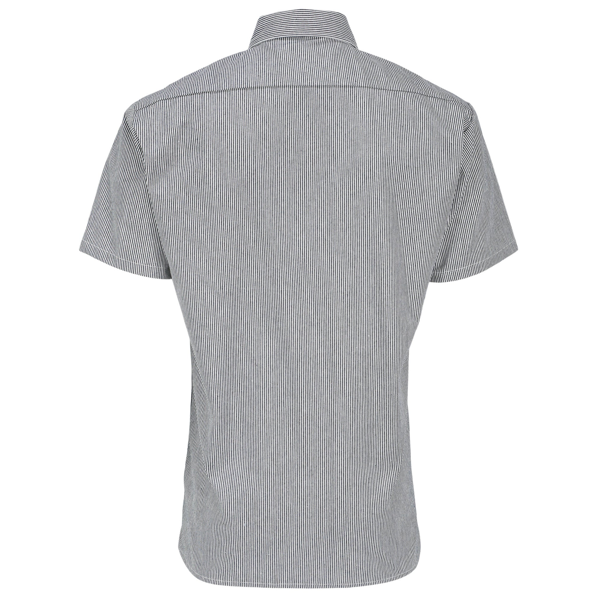 Short-Sleeve Hickory Stripe Shirt with Half-Zip – Big Bill