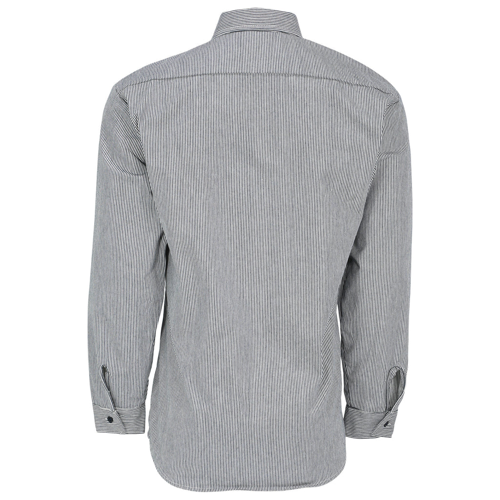 Long-Sleeve Hickory Shirt with Half-Zip