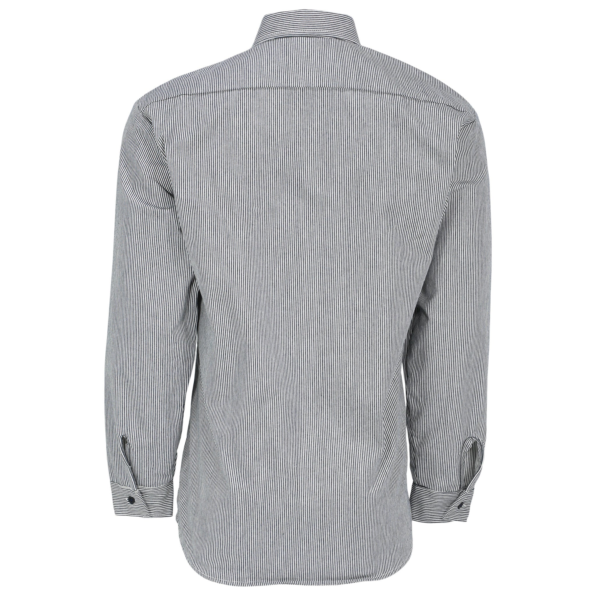 Long-Sleeve Hickory Shirt with Half-Zip