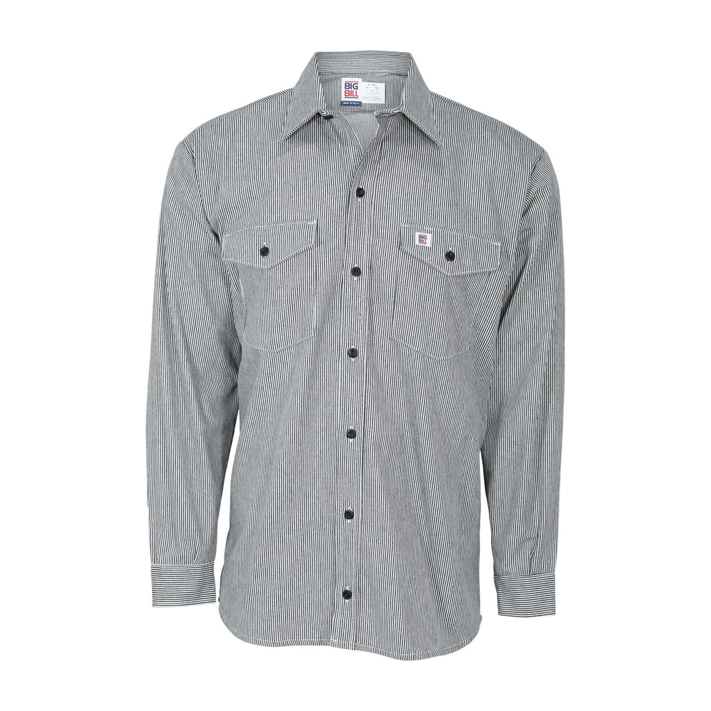 Hickory Stripe Long-Sleeve Button Shirt