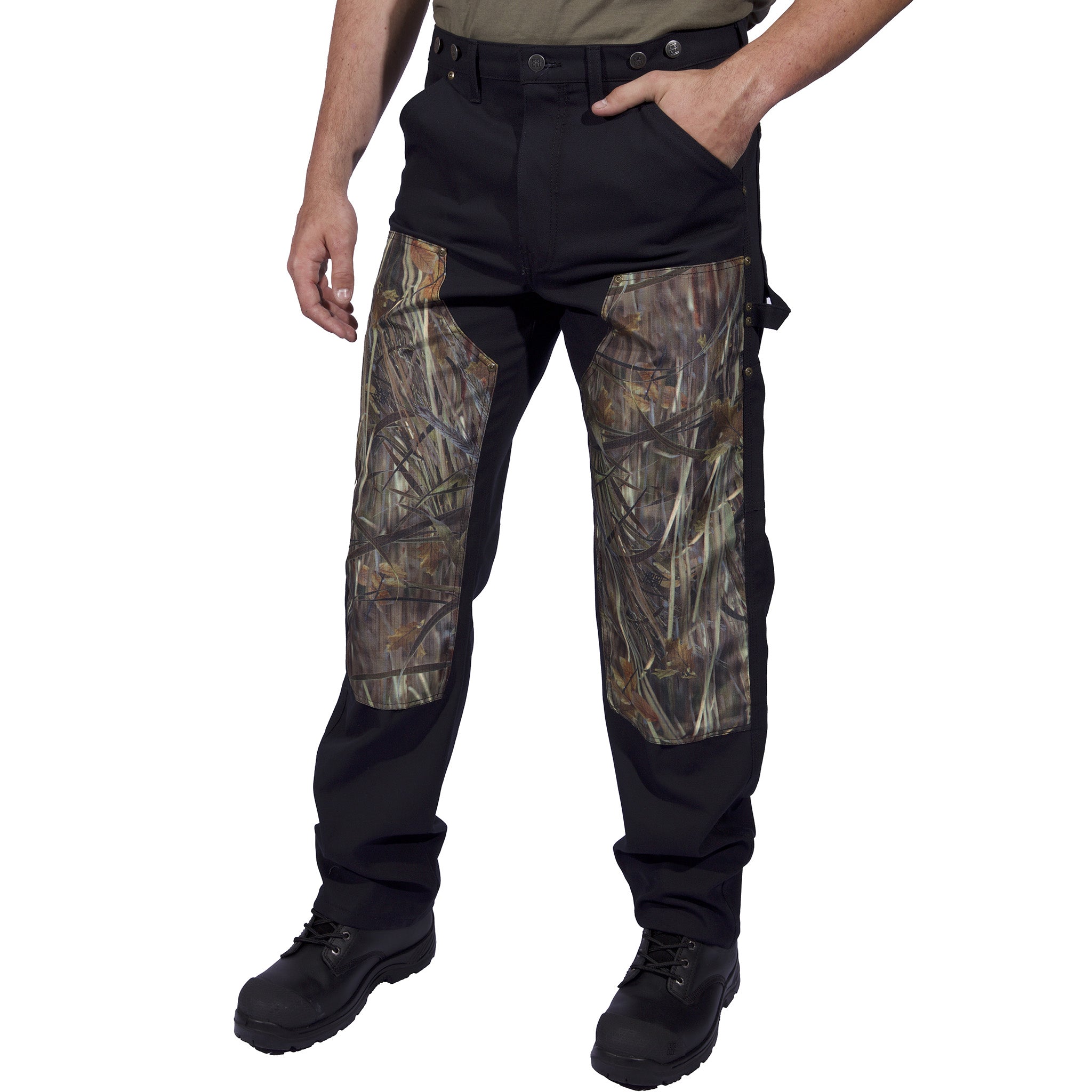 Relaxed Fit Duck Canvas Jeans with Double Reinforced Knee