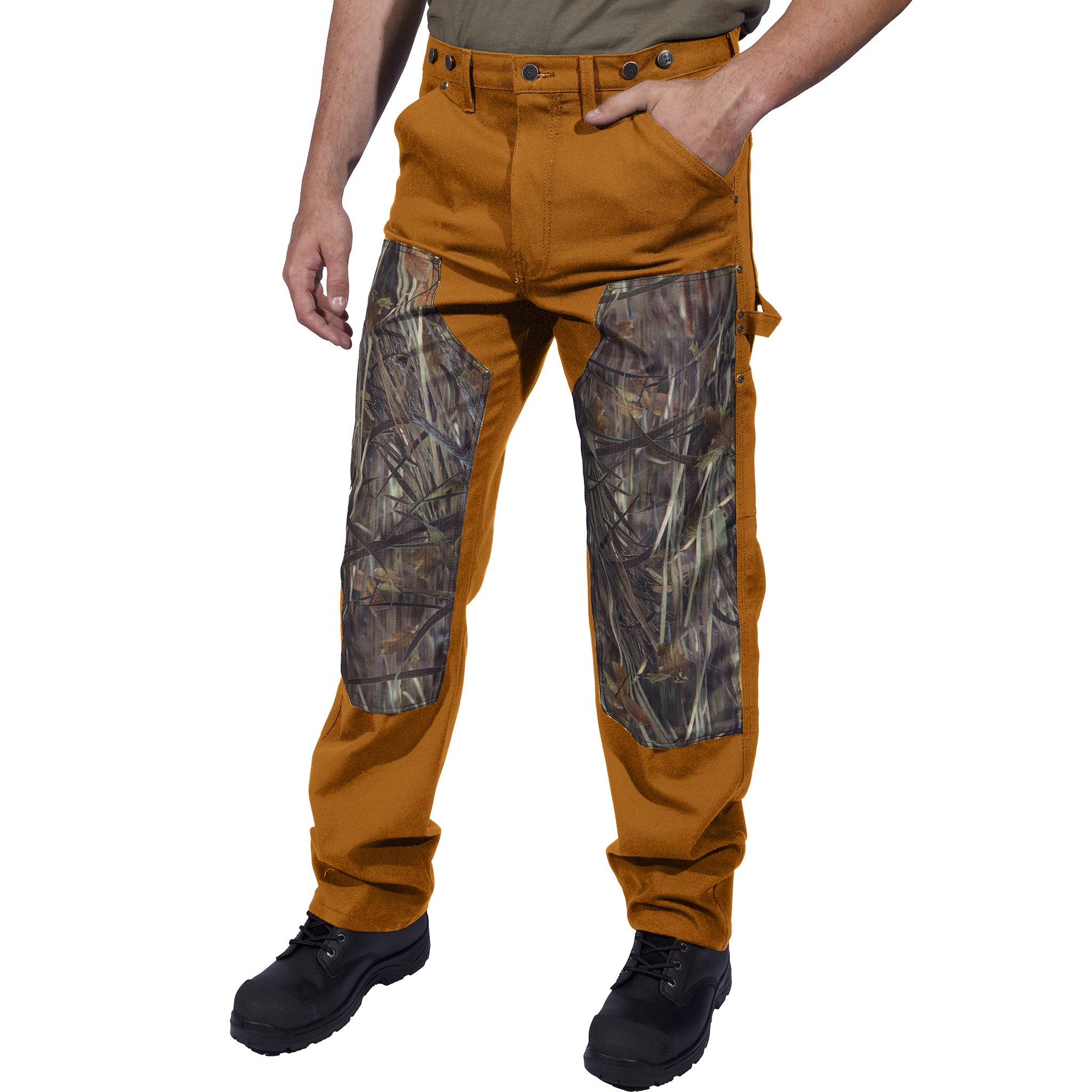 Relaxed Fit Duck Canvas Jeans with Double Reinforced Knee