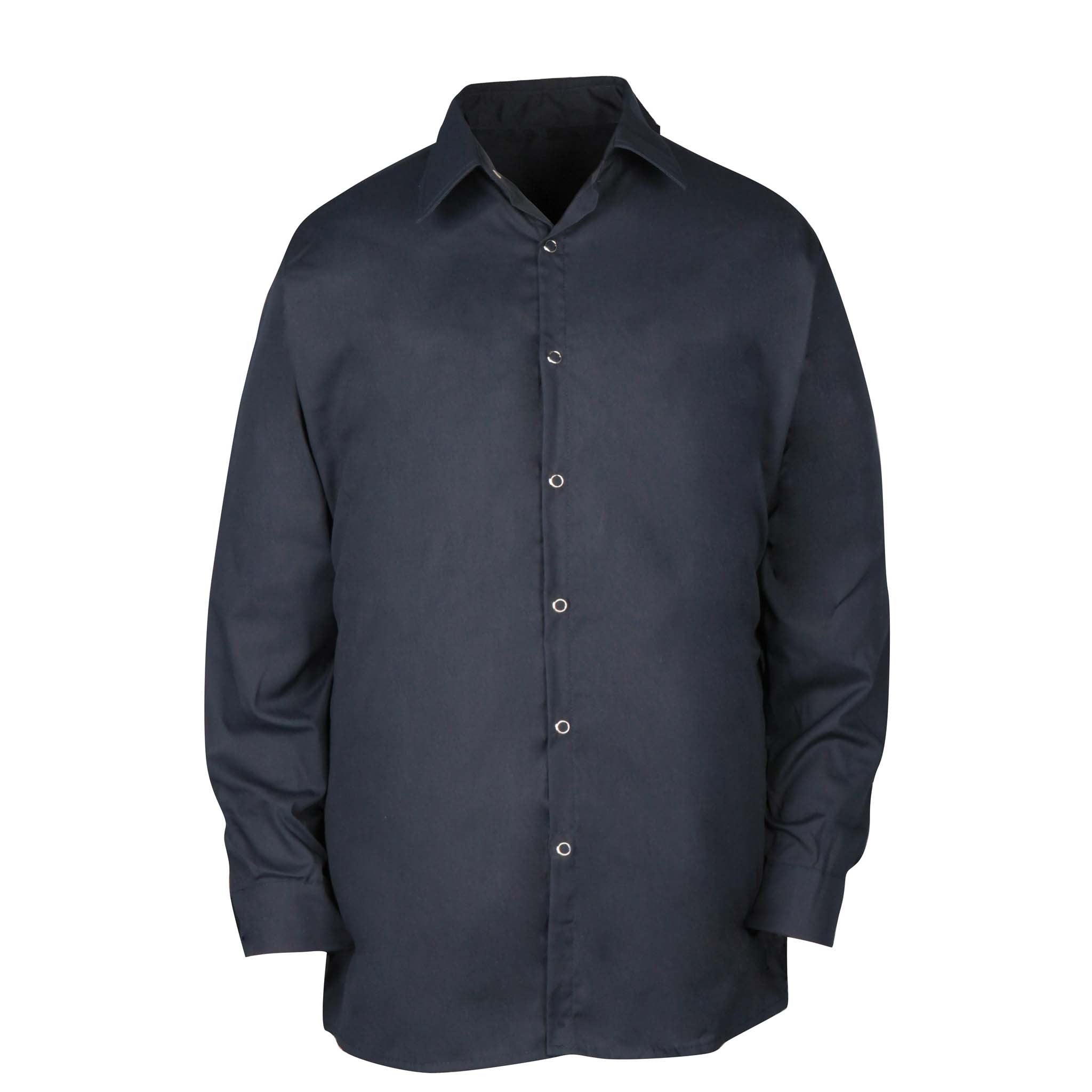 Long Sleeve Pocketless 100% Cotton Work Shirt