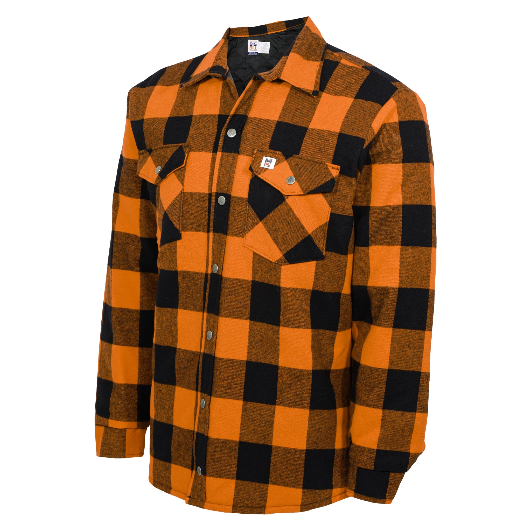 Quilted Flannel Shirt Jacket with Pockets