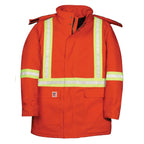 Insulated Duck Canvas Parka with Reflective Tape