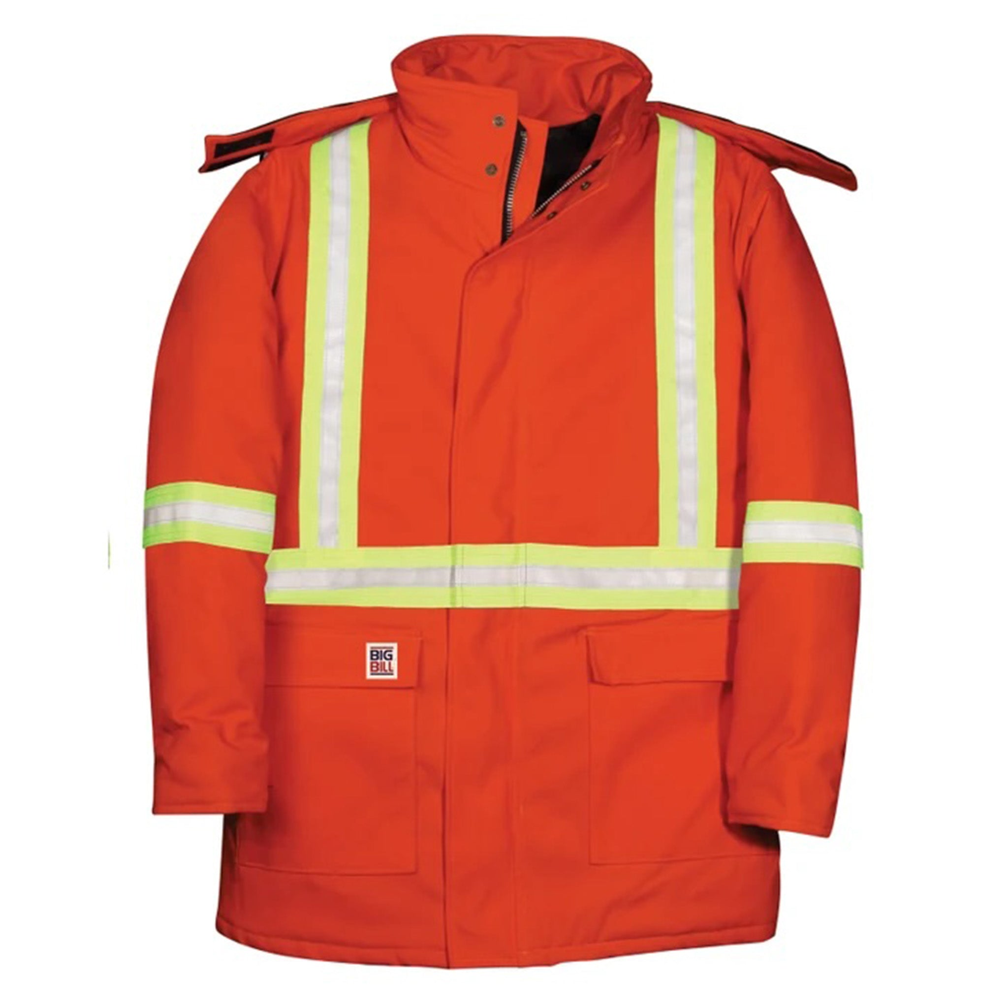 Insulated Duck Canvas Parka with Reflective Tape