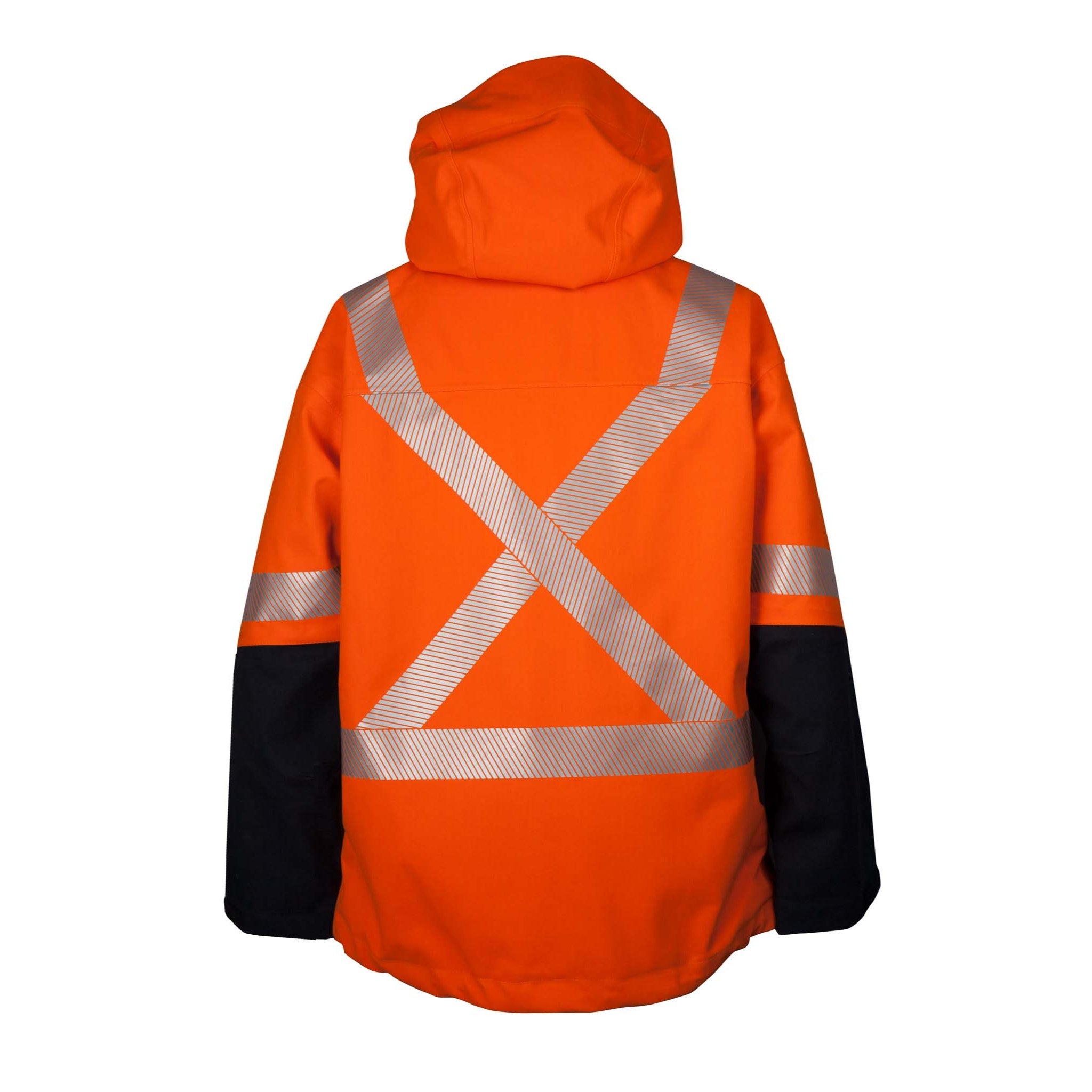 FR Rain Jacket with Segmented Reflective Tape - Orange
