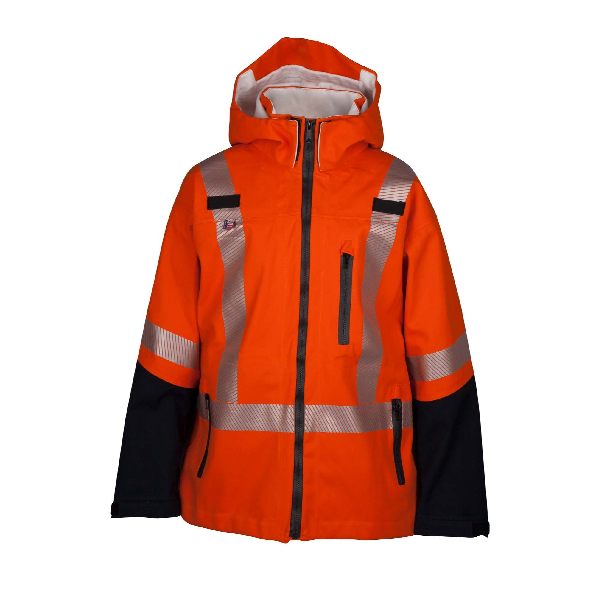 fr rain gear FR Rain Jacket with Segmented Reflective Tape - Orange