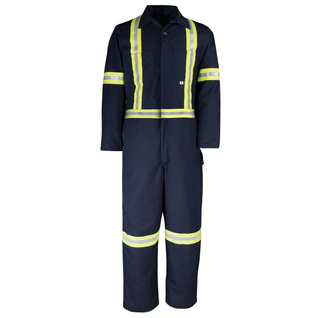 Premium High-Visibility Work Coverall with 360° Reflective Tape