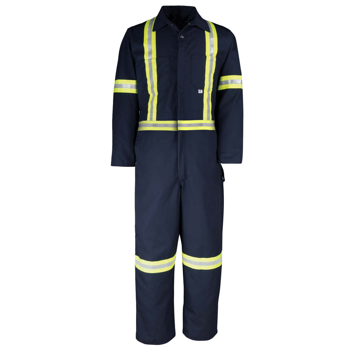 Premium High-Visibility Work Coverall with 360° Reflective Tape