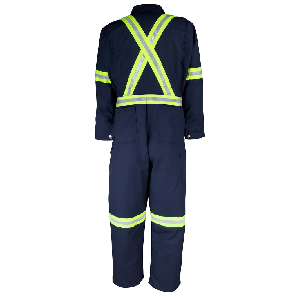 Premium High-Visibility Work Coverall with 360° Reflective Tape