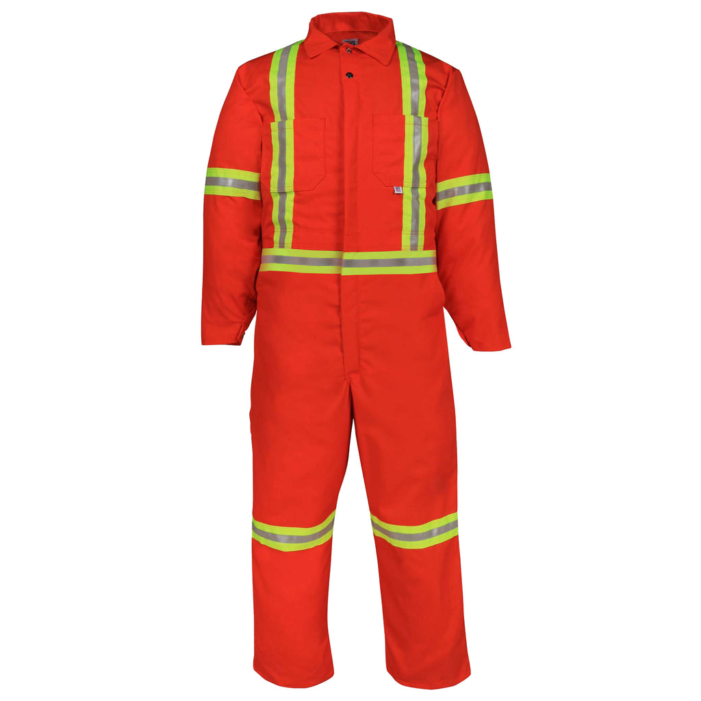 Premium High-Visibility Work Coverall with 360° Reflective Tape
