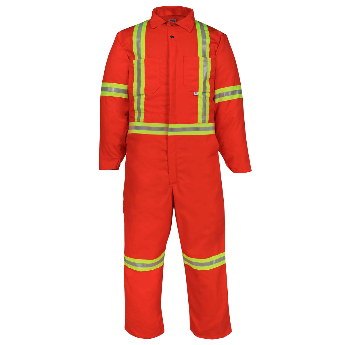 Premium High-Visibility Work Coverall with 360° Reflective Tape