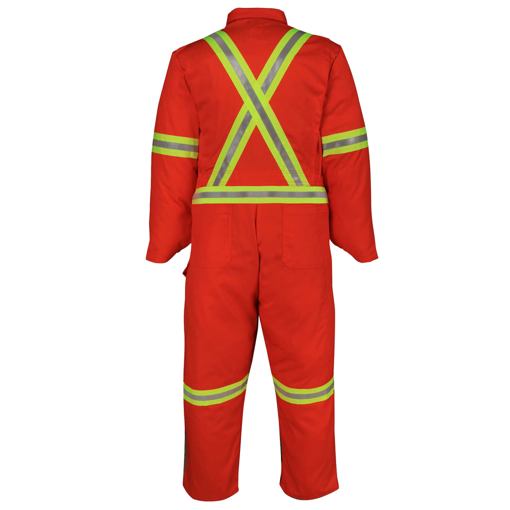 Premium High-Visibility Work Coverall with 360° Reflective Tape