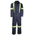 Deluxe Work Coverall with Reflective Tape and Leg Zipper
