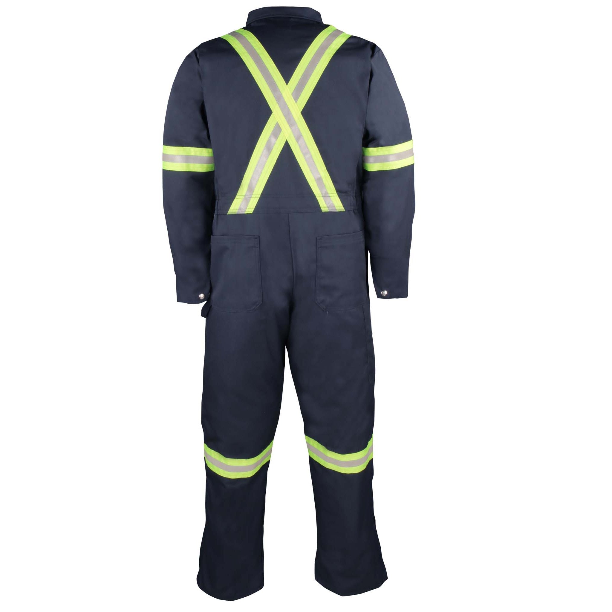 Deluxe Work Coverall with Reflective Tape and Leg Zipper