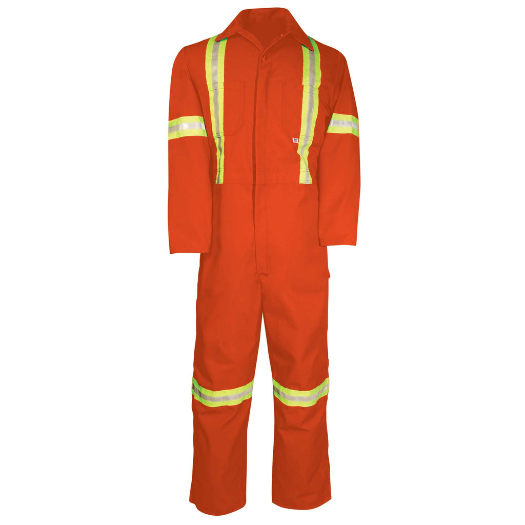 Deluxe Work Coverall with Reflective Tape and Leg Zipper