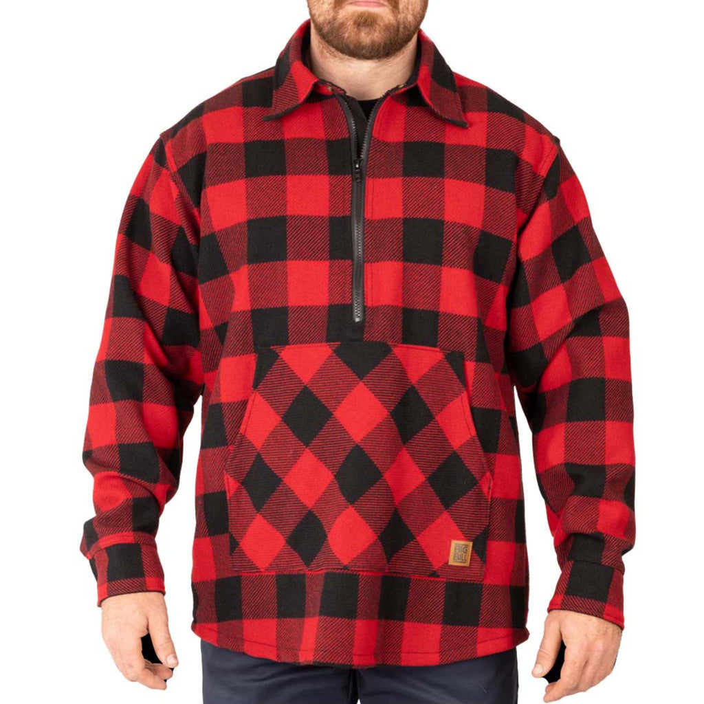 Wool Quarter-Zip Jac-Shirt