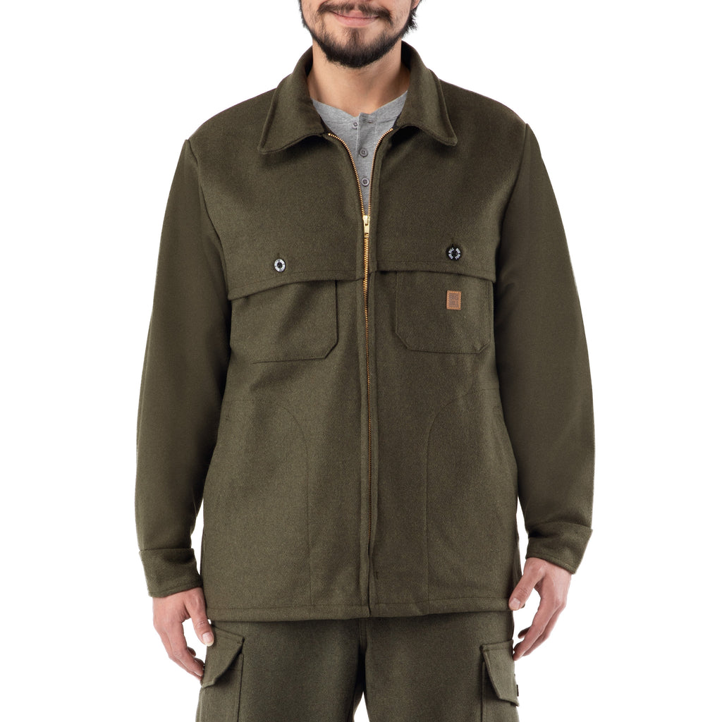 Merino Wool Zip Front Jacket