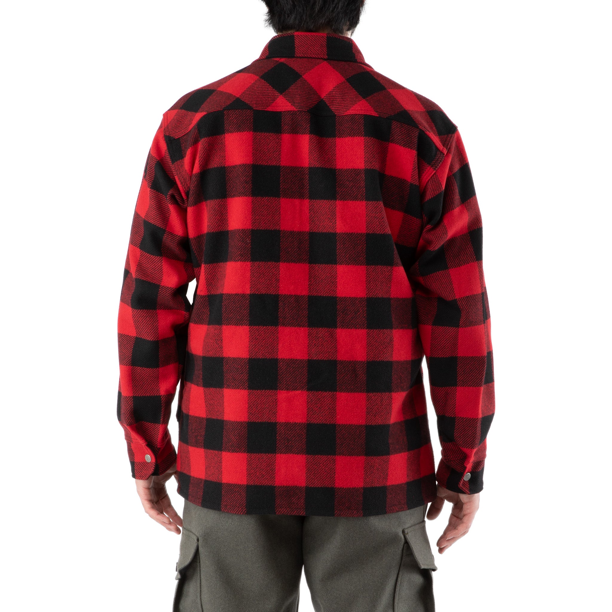 限定色赤　完売shishikui wool jaket M size シシクイ Wool Zip-Front Jac-Shirt – Big Bill