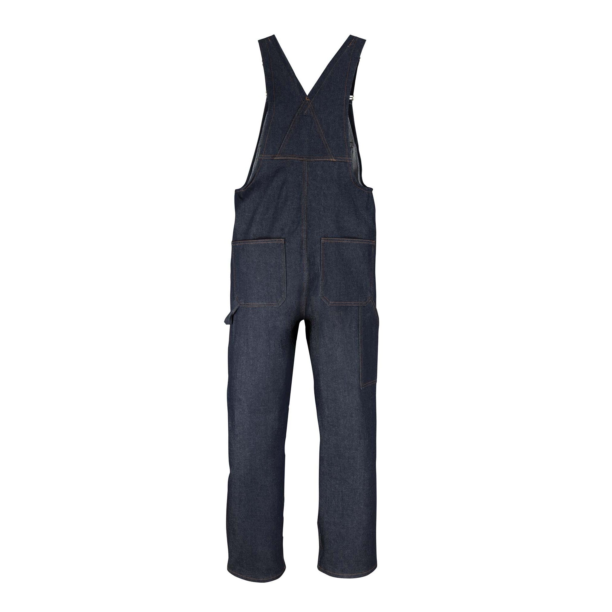 Denim Bib with Zip Front Closure