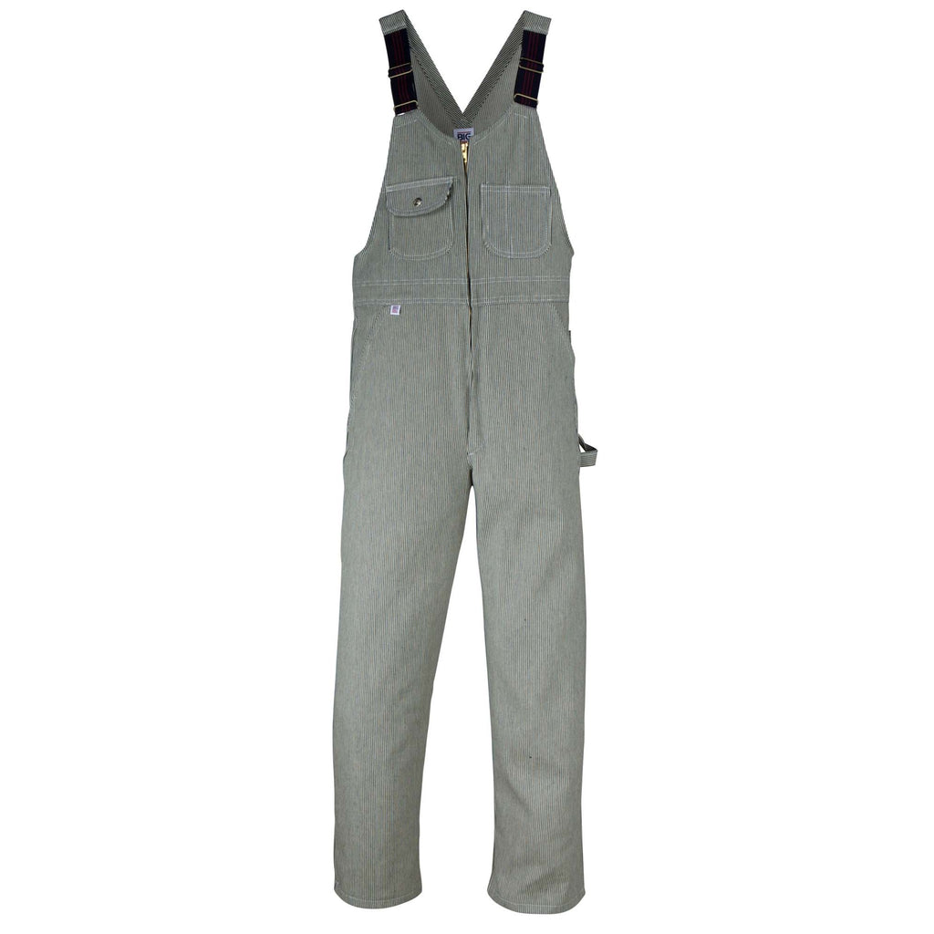 Hickory Stripe Bib Overall with Zip Front Closure