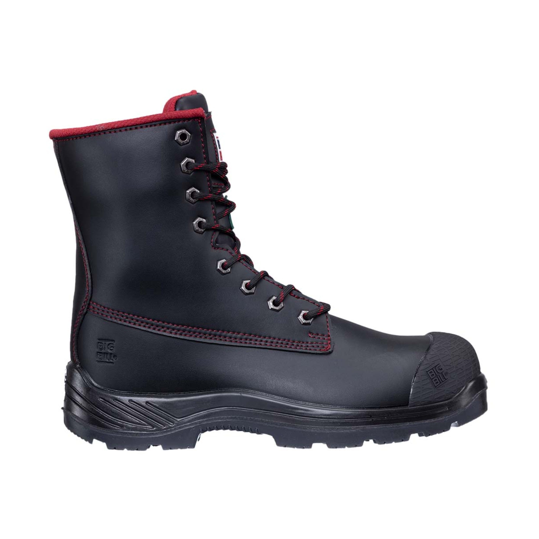 Big Red Microfiber Work Boots 8"