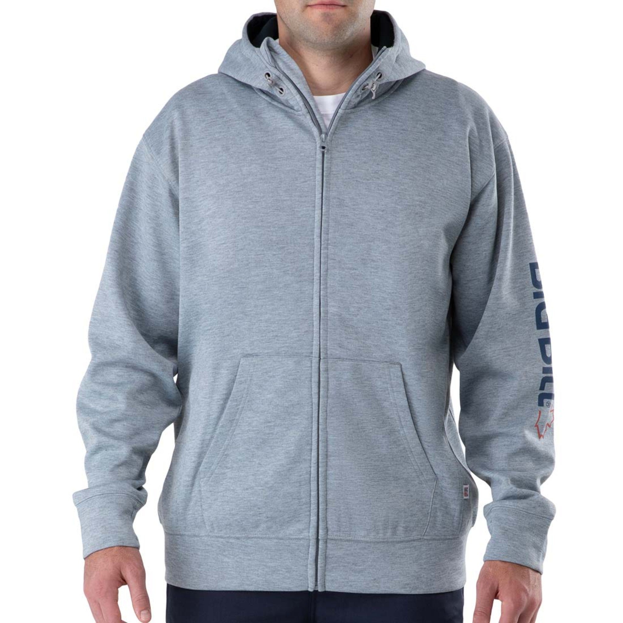 Technical Fleece Full-Zip Hoodie with Graphic Logo