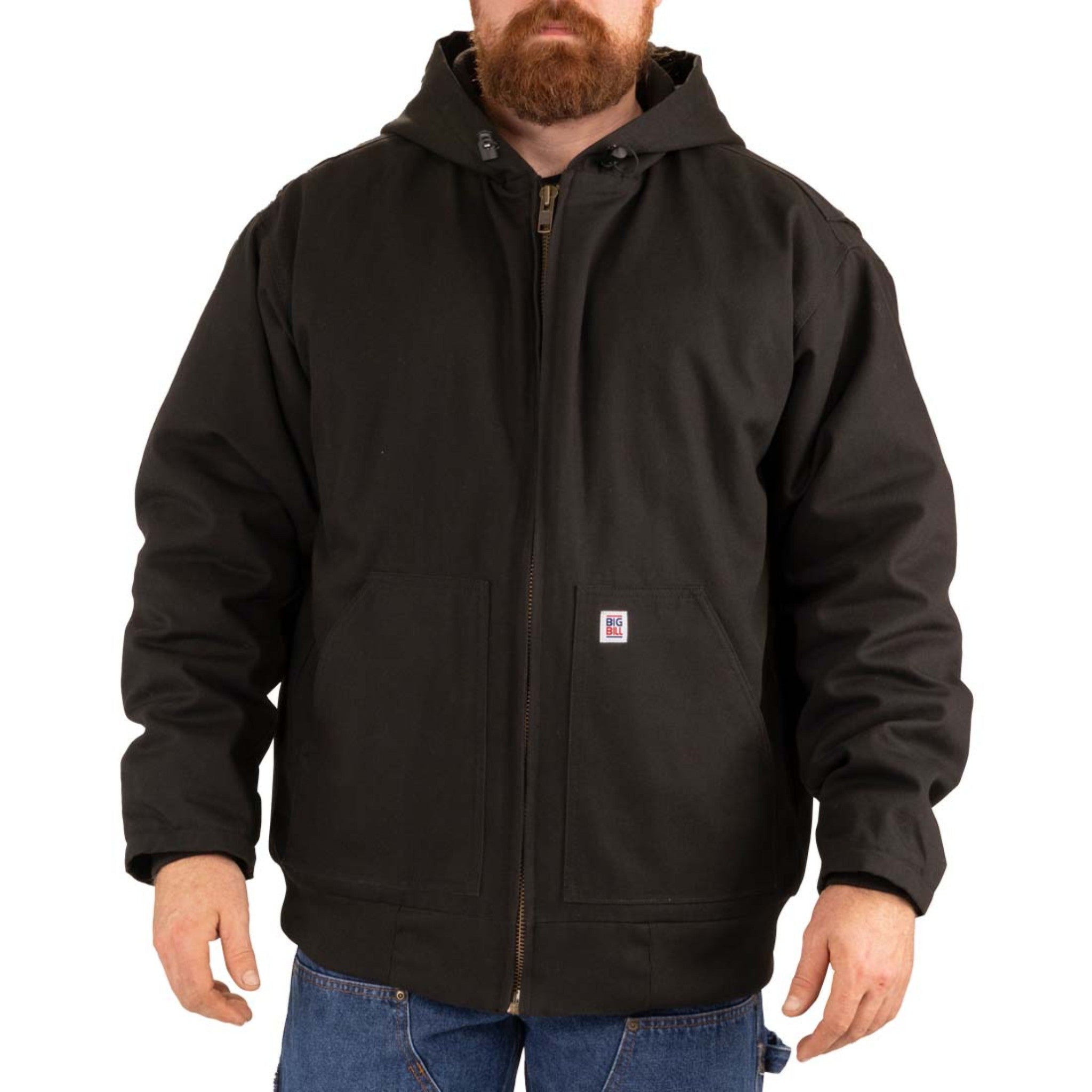 Quilted-Lined Duck Hooded Jacket – Big Bill