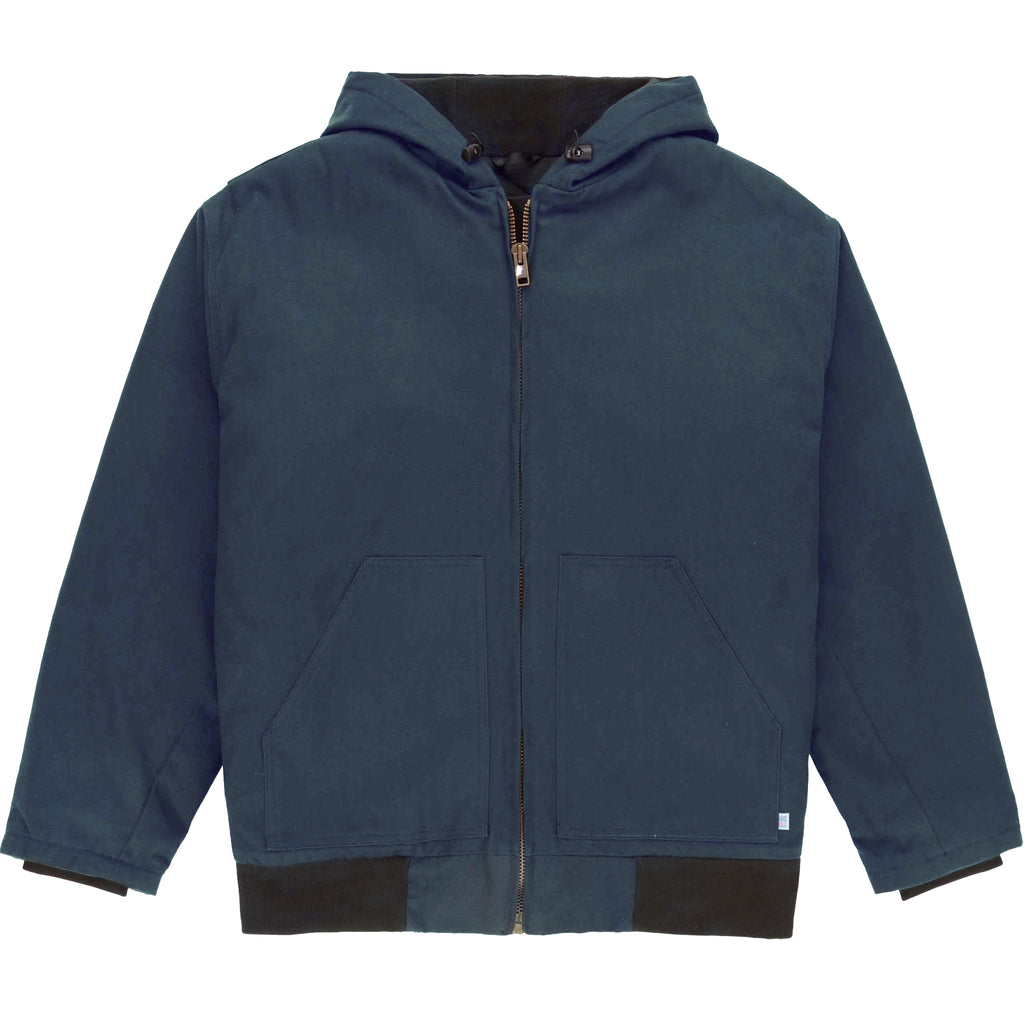 Quilted-Lined Duck Hooded Jacket